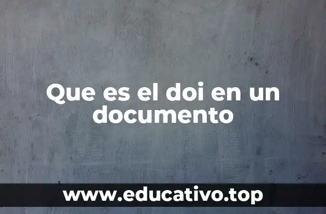 Que es el doi en un documento