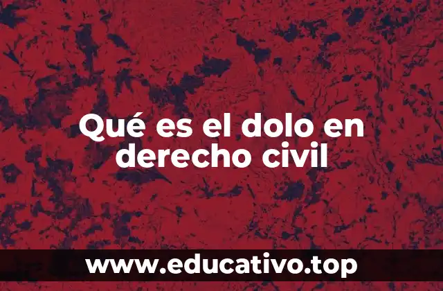 Qué es el dolo en derecho civil