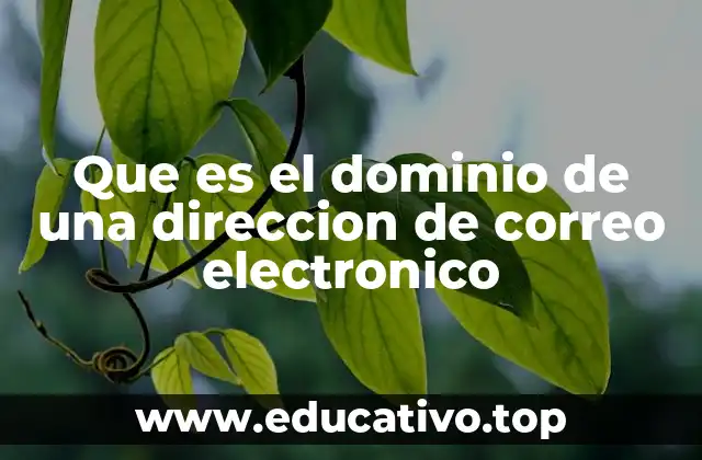 Que es el dominio de una direccion de correo electronico