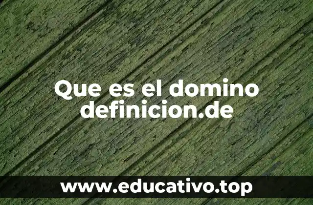 Que es el domino definicion.de