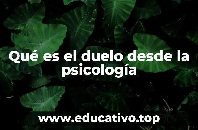 Qué es el duelo desde la psicología