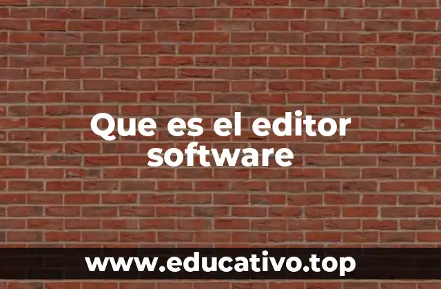 Que es el editor software