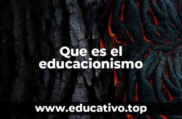 Que es el educacionismo