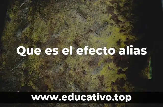 Que es el efecto alias