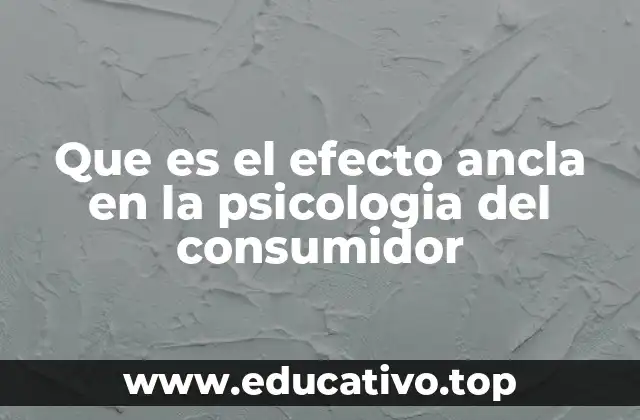 Que es el efecto ancla en la psicologia del consumidor