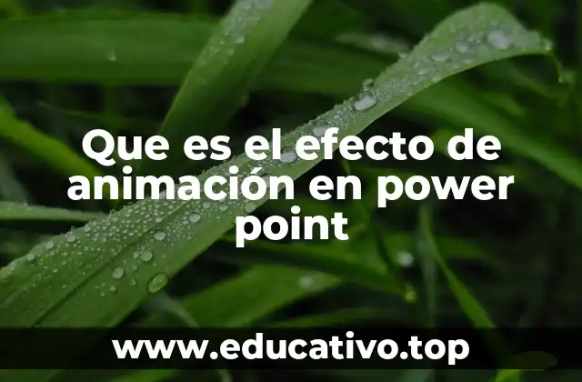 Que es el efecto de animación en power point
