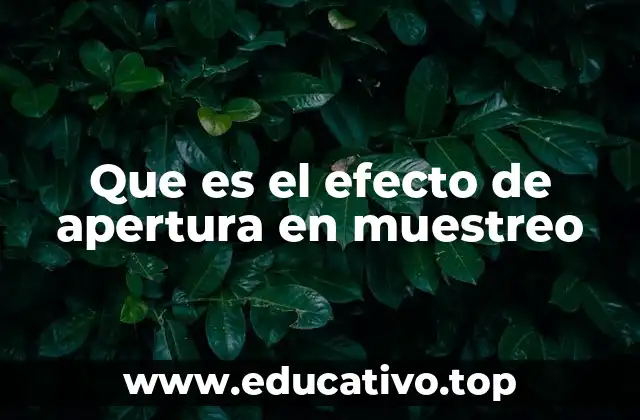 Que es el efecto de apertura en muestreo