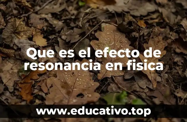 Que es el efecto de resonancia en fisica