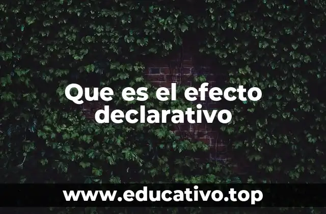 Que es el efecto declarativo