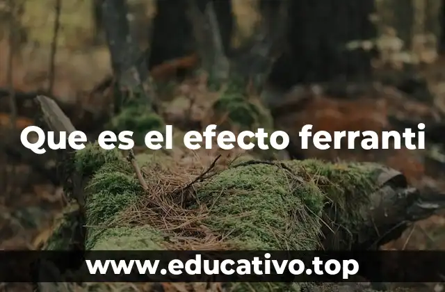 Que es el efecto ferranti