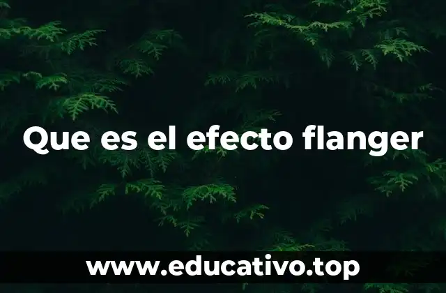 Que es el efecto flanger