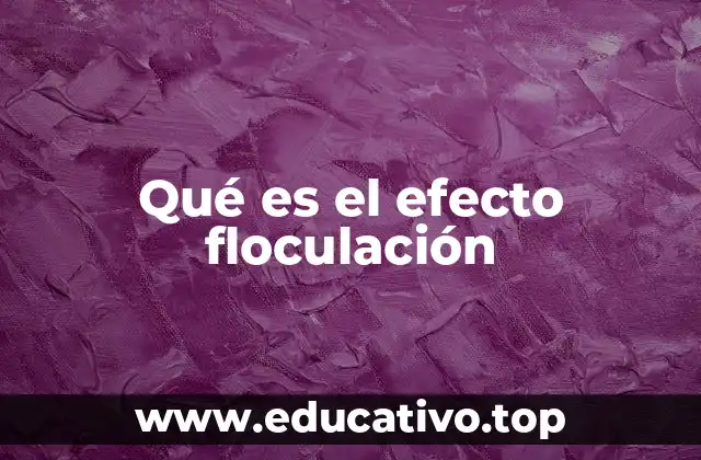 Qué es el efecto floculación