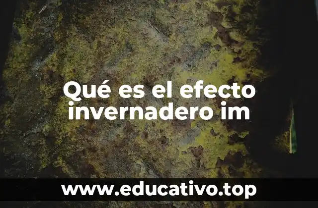 Qué es el efecto invernadero im