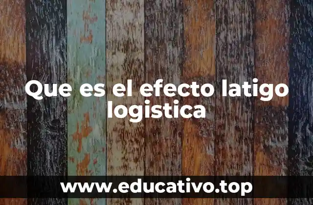 Que es el efecto latigo logistica