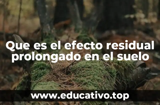 Que es el efecto residual prolongado en el suelo