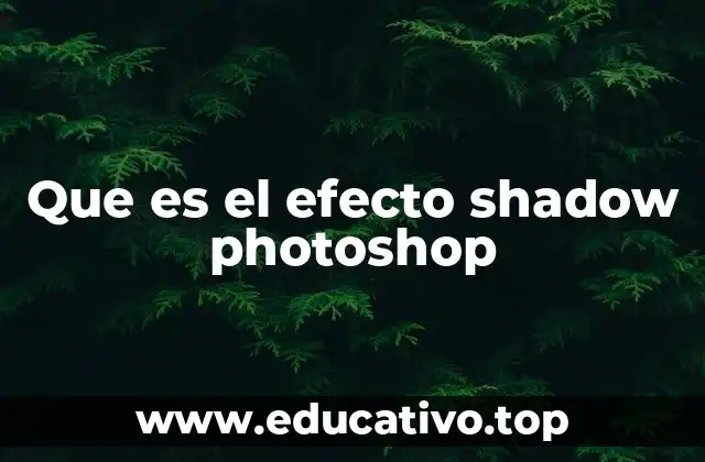 Que es el efecto shadow photoshop
