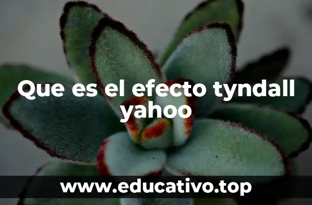 Que es el efecto tyndall yahoo