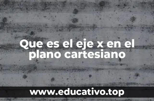 Que es el eje x en el plano cartesiano