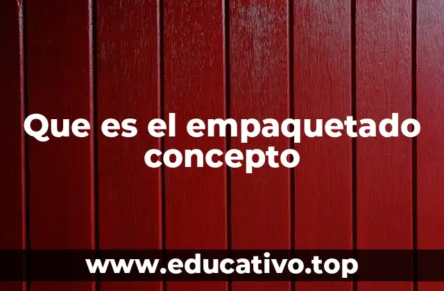 Que es el empaquetado concepto