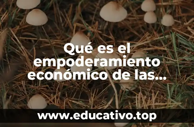 Qué es el empoderamiento económico de las mujeres