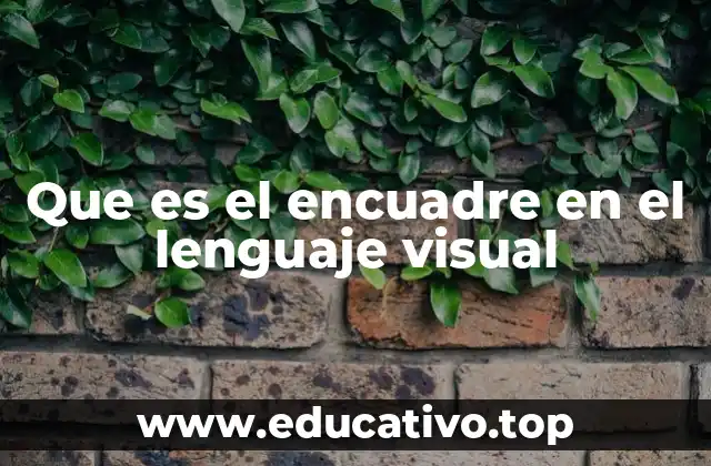 Que es el encuadre en el lenguaje visual