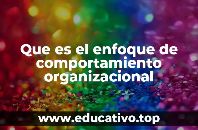 Que es el enfoque de comportamiento organizacional