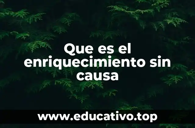 Que es el enriquecimiento sin causa