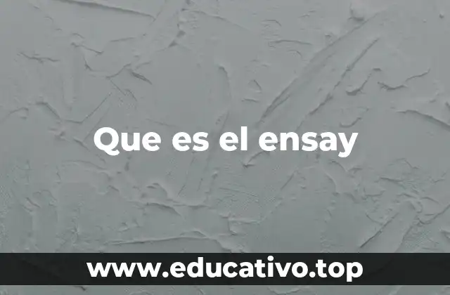 Que es el ensay