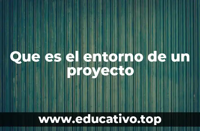 Factores que conforman el entorno de un proyecto