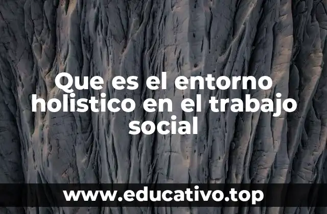 Que es el entorno holistico en el trabajo social