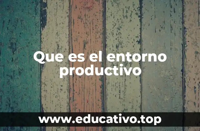 Que es el entorno productivo