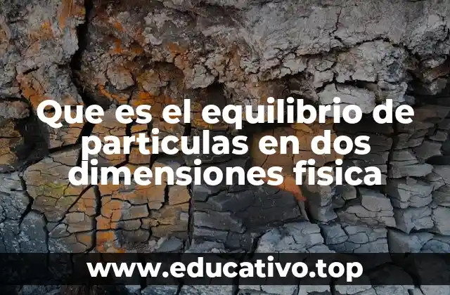 Que es el equilibrio de particulas en dos dimensiones fisica