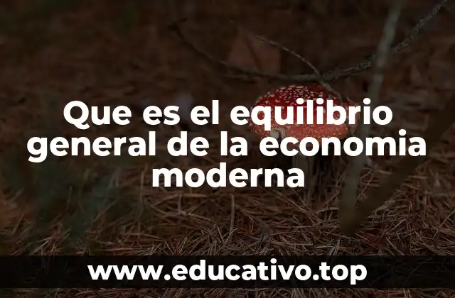 Que es el equilibrio general de la economia moderna