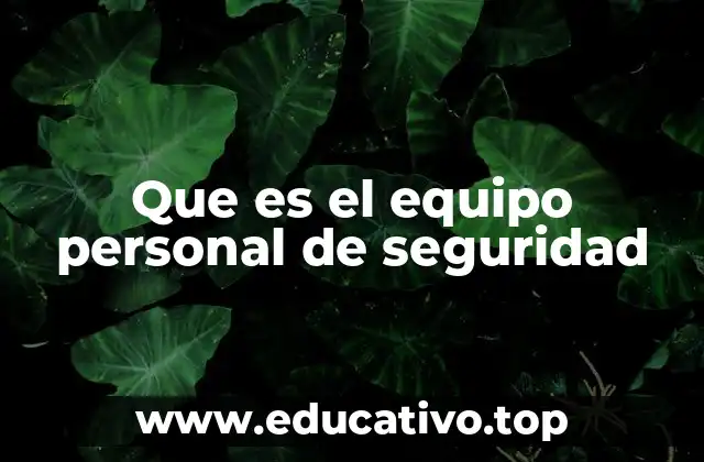 Que es el equipo personal de seguridad