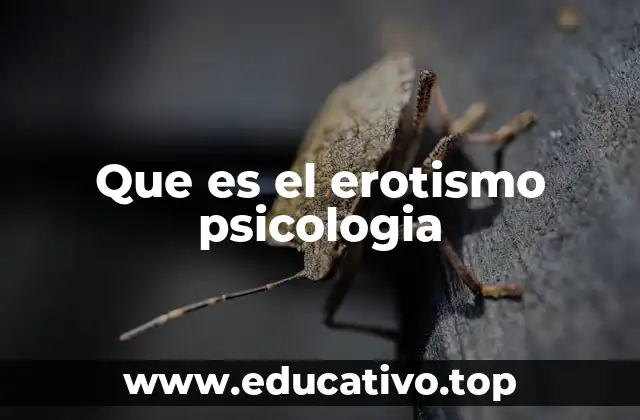 Que es el erotismo psicologia