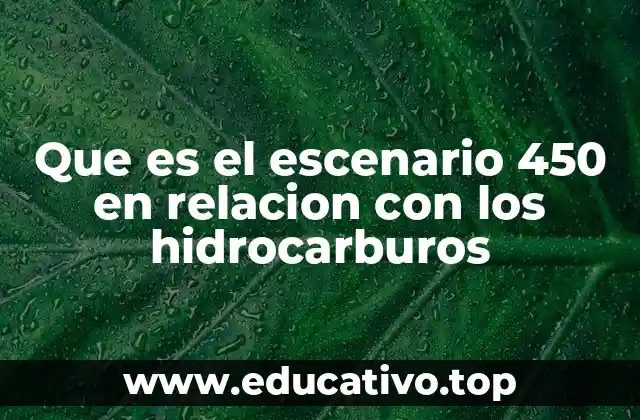 Que es el escenario 450 en relacion con los hidrocarburos