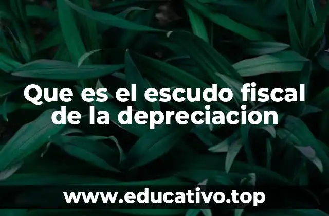 Que es el escudo fiscal de la depreciacion