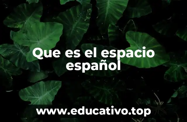 Que es el espacio español