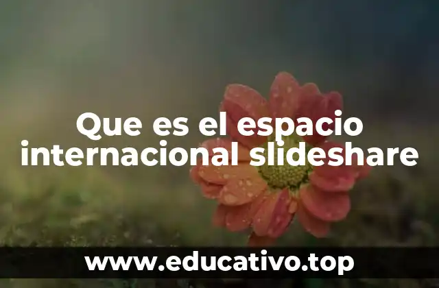 Que es el espacio internacional slideshare