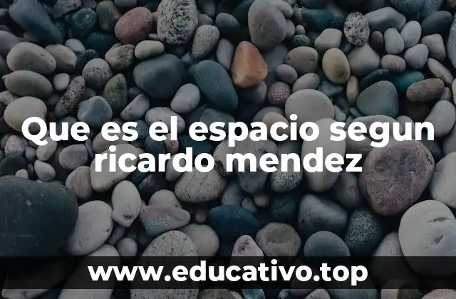 Que es el espacio segun ricardo mendez