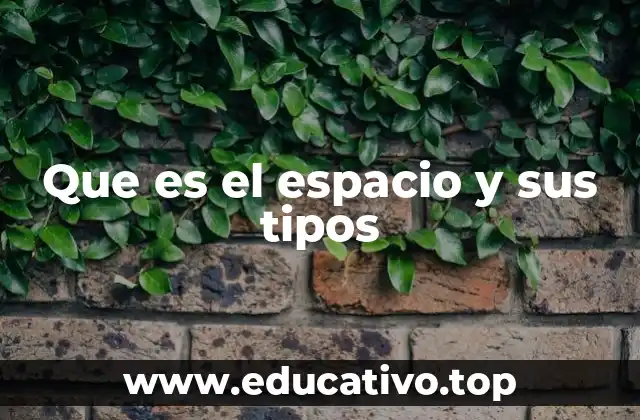 Que es el espacio y sus tipos