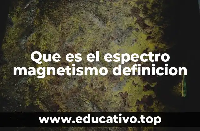 Que es el espectro magnetismo definicion