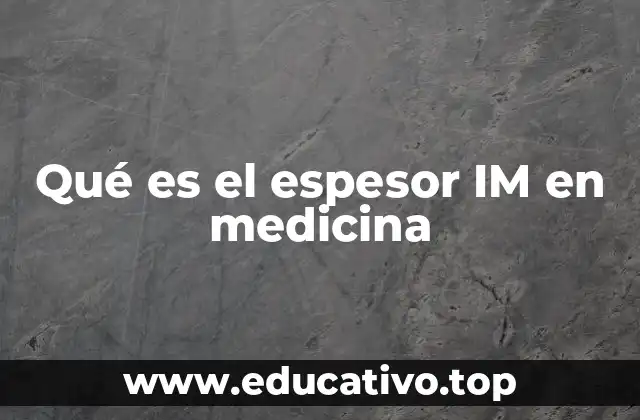 Qué es el espesor IM en medicina