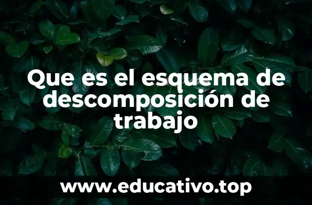 Que es el esquema de descomposición de trabajo