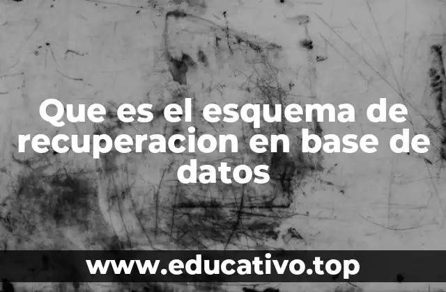 Que es el esquema de recuperacion en base de datos