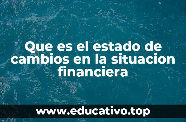 Que es el estado de cambios en la situacion financiera