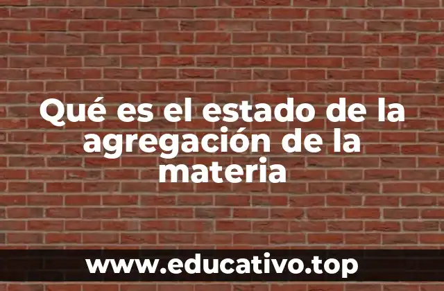 Qué es el estado de la agregación de la materia