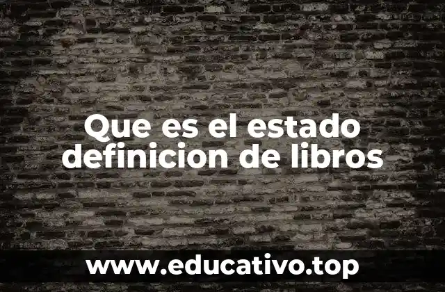 Que es el estado definicion de libros