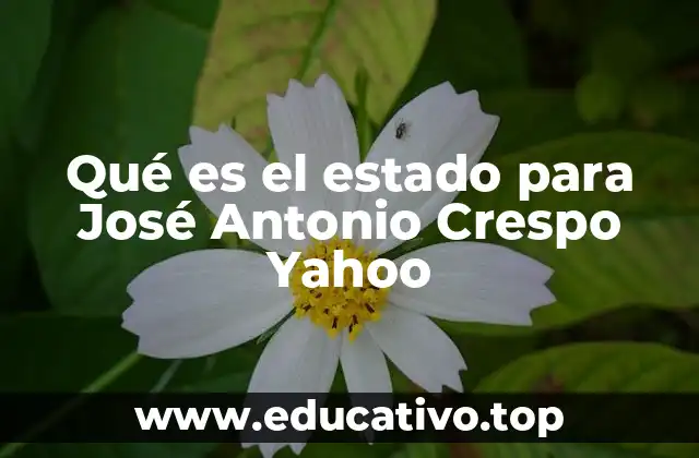 Qué es el estado para José Antonio Crespo Yahoo