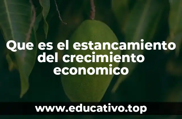 Que es el estancamiento del crecimiento economico